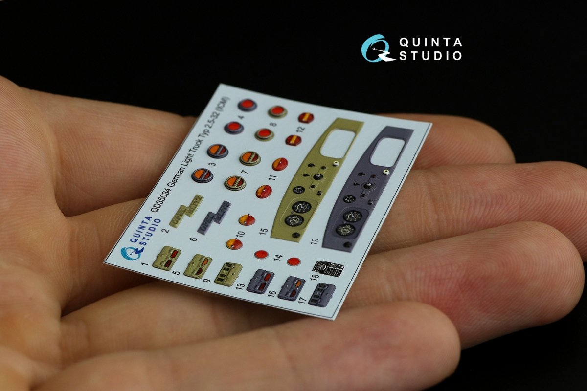 Quinta Studio QD35034 Opel Blitz 3D-Printed &amp;amp; colored Interior on decal paper (ICM) 1/35 – image 7