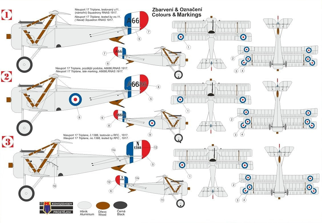 Kovozavody Prostejov KPM0255 Nieuport Triplane “RFC/RNAS” 1/72 – Bild 2