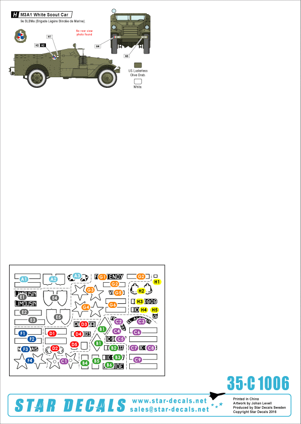 Star Decals 35-C1006 Indochine 1. Armored cars 1/35 – image 2