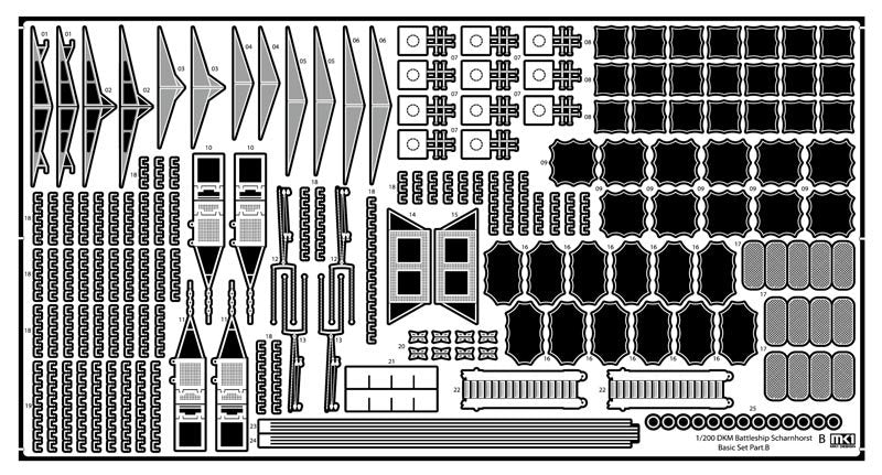 MK1 Design MD-20025 DKM Battleship SCHARNHORST VALUE PACK for Trumpeter 1/200 – Bild 5