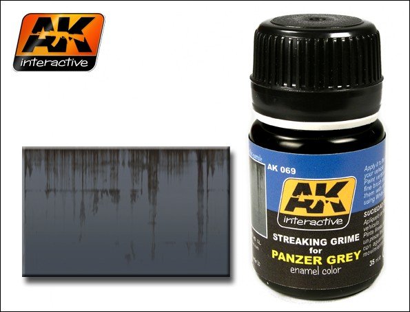 AK Interactive AK069 Streaking Grime For Panzer Gray 35ml