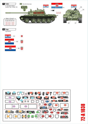 Star Decals 72-A1038 CRO-ARMY #2. Domovinski Rat / Homeland War 1991-95 1/72 – obrázek 2