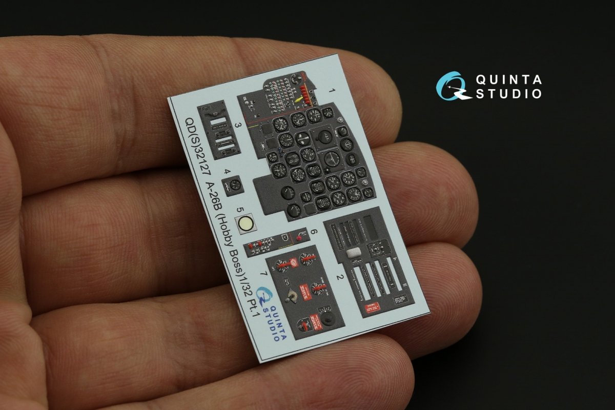 Quinta Studio QDS-32127 A-26B 3D-Printed &amp;amp; colored Interior on decal paper (Hobby Boss) (small version) 1/32 – image 9