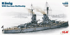 ICM S001 WWI German battleship Koenig model kit 1/350