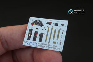 Quinta Studio QD72023 F4U-1 Corsair (Bird cage) 3D-Printed &amp;amp; colored Interior on decal paper (for Tamiya kit) 1/72 – imagen 4