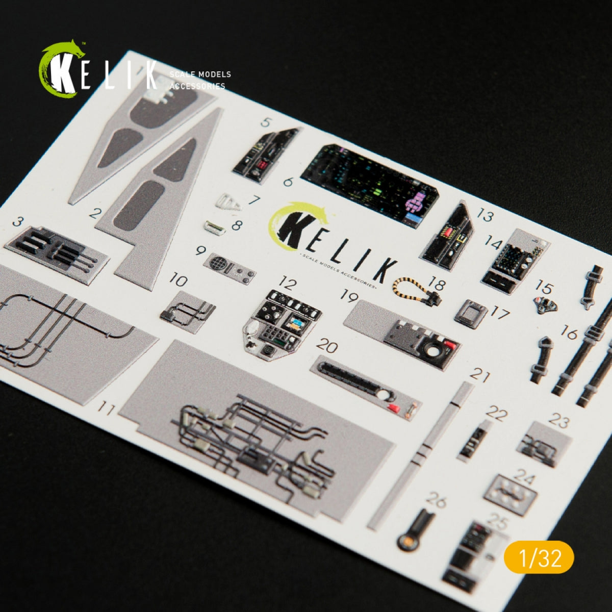 KELIK K32009 F-35C INTERIOR 3D DECALS FOR TRUMPETER KIT 1/32 – image 2