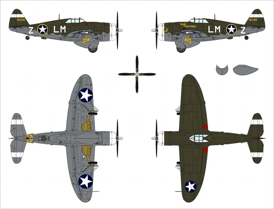 Dora Wings 48054 Republic P-47C Thunderbolt with Ferry Tank 1/48 – Bild 7