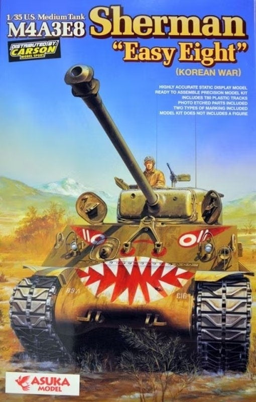 Asuka 35-023 Char moyen américain M4A3E8 Sherman Easy Eight (Guerre de Corée) 1/35