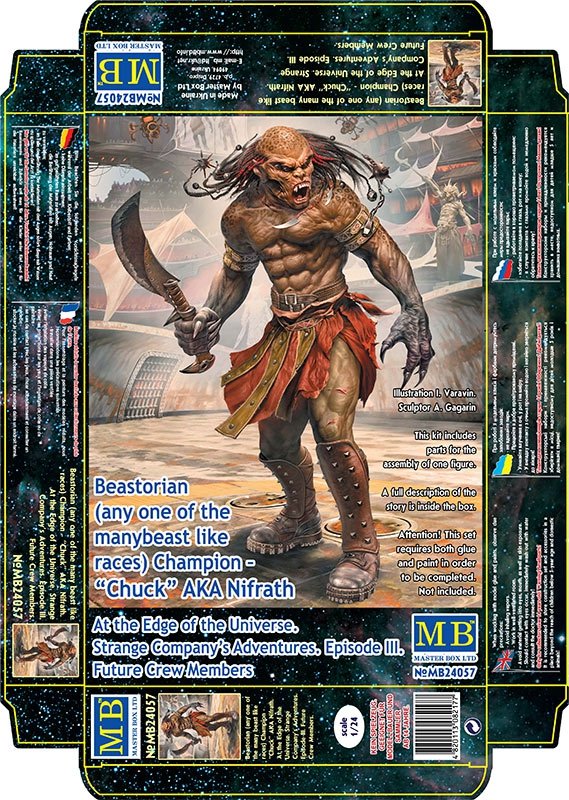 Master Box 24057 Beastorian (any one of the many beast like races) Champion – “Chuck” AKA Nifrath 1/24 – image 2