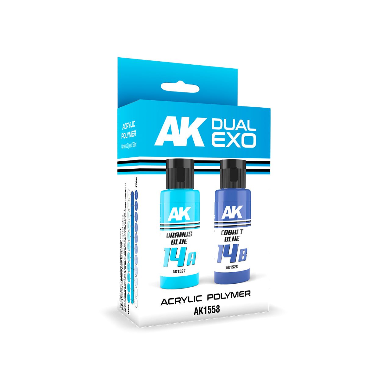 AK Interactive AK1558 DUAL EXO SET 14 – 14A BLEU URANUS &amp; 14B BLEU COBALT