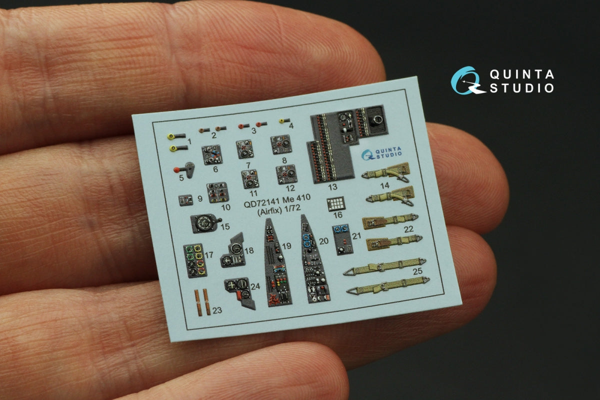 Quinta Studio QD72141 Me 410 3D-Printed colored Interior on decal paper (Airfix) 1/72 – image 3