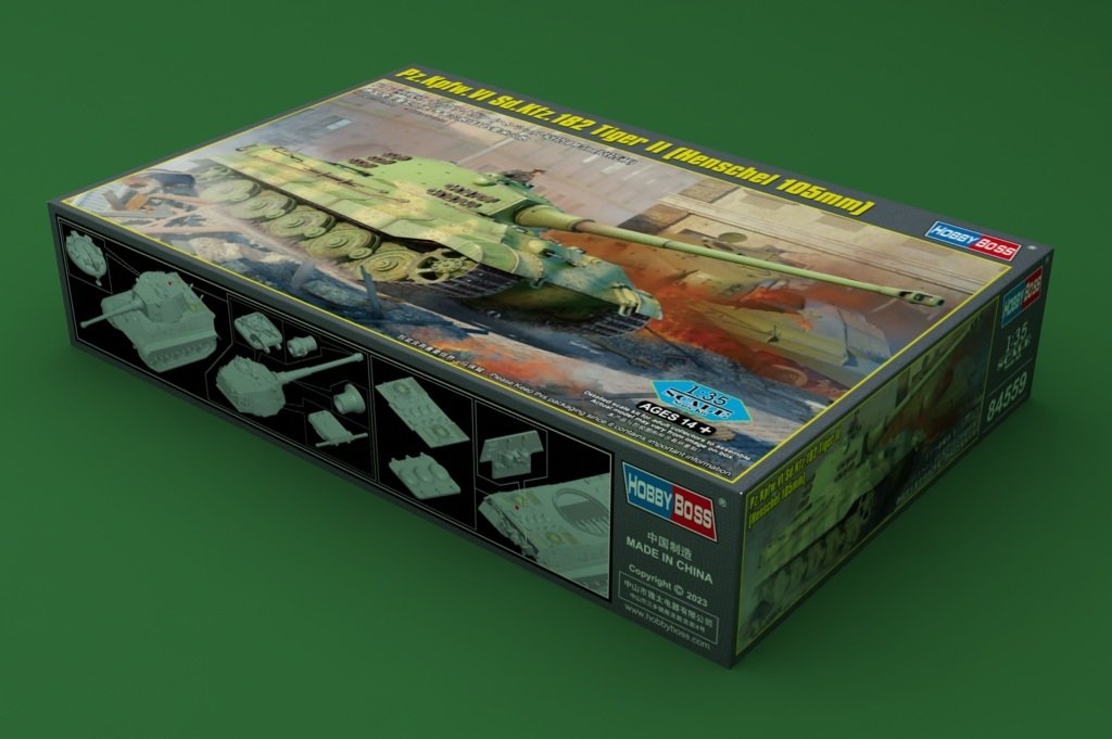 Hobby Boss 84559 Pz.Kpfw.VI Sd.Kfz.182 Tiger II (Henschel 105mm) 1/35 – image 2