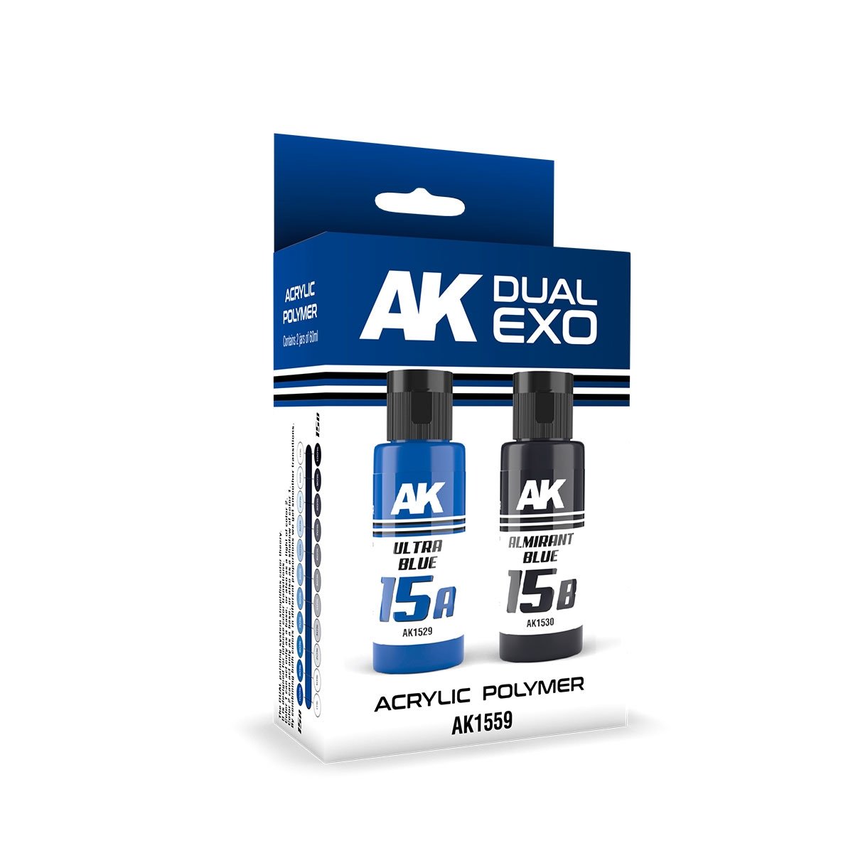 AK Interactive AK1559 DUAL EXO SET 15 – 15A ULTRA BLUE &amp; 15B ALMIRANT BLUE