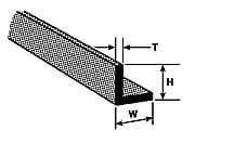 Plastruct 90007 Square &amp;quot;L&amp;quot; 7.9mm x 7.9mm x 1.7mm x 600mm (ABS) / 4 pcs. – obrázek 2