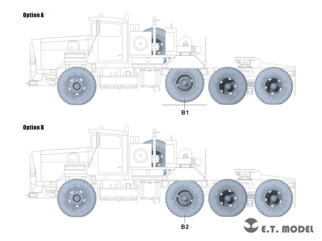 ET Model P35-118 US M911 C-HET(8x6) Sagged wheels For Meng Kit 1/35 – Bild 5