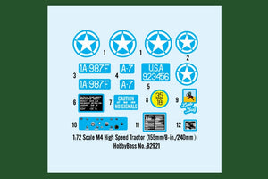 Hobby Boss 82921 M4 High Speed Tractor (155mm/8-in./240mm）1/72 – Bild 2