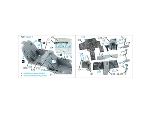 Quinta Studio QDS-48571 AH-64A 3D-Printed &amp;amp; colored Interior on decal paper (Hasegawa) (small version) 1/48 – Bild 12