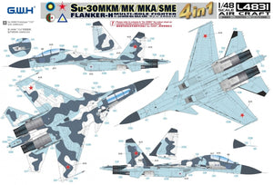 Great Wall Hobby L4831 Su-30 MKM / MK / MKA / SME &amp;#39;Flanker H&amp;#39; Multirole Fighter 4 In 1 1/48 – Bild 5