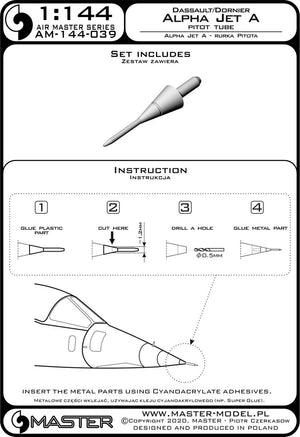 Master AM-144-039 Alpha Jet A - Pitot Tube 1/144 – image 2