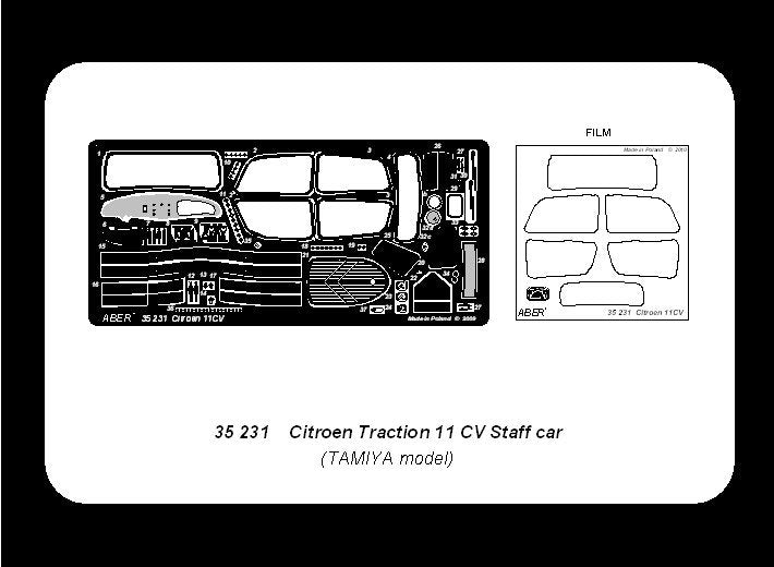Aber 35231 Citroen Traction 11CV Staff Car 1/35 – image 9