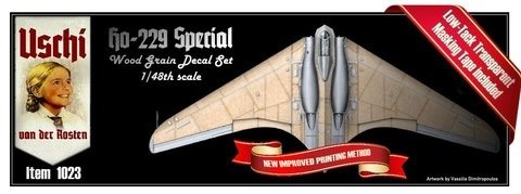 Uschi van der Rosten 1023 Ho-229 Special Wood Grain Decal Set 1/48