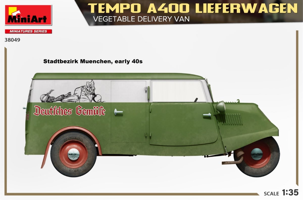 MiniArt 38049 TEMPO A400 LIEFERWAGEN. VEGETABLE DELIVERY VAN 1/35 – image 4