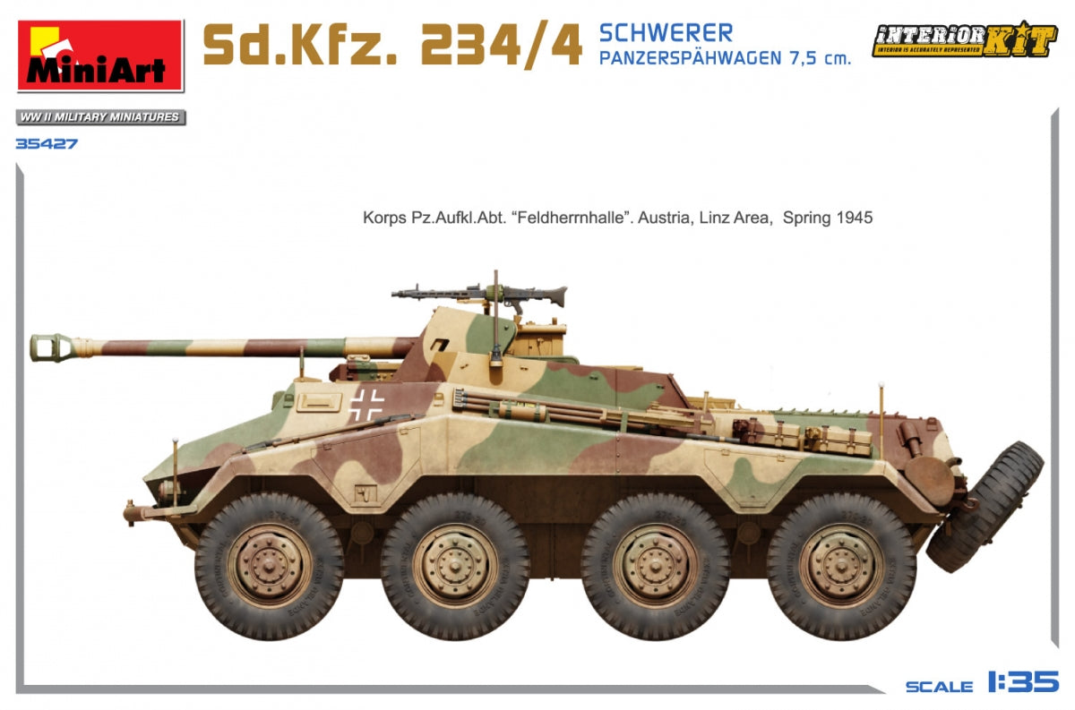 MiniArt 35427 Sd.Kfz. 234/4 SCHWERER PANZERSPÄHWAGEN 7.5 cm. INTERIOR KIT 1/35 – image 7