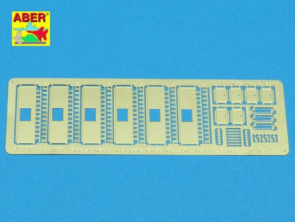 Aber 35A103 Armored personnel carriers side stowage bins doors for Sd. Kfz. 251, Ausf.D and Sd. Kfz. 250 Noah (1/35)