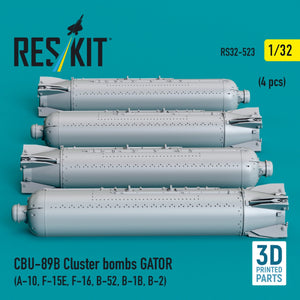 RESKIT RS32-0523 CBU-89B cluster bombs GATOR (4 pcs) (3D Printed) 1/32 – image 2