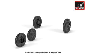 Armory Models AW32302 F-104A/C Starfighter wheels, w/ optional nose wheels, weighted 1/32 – image 4
