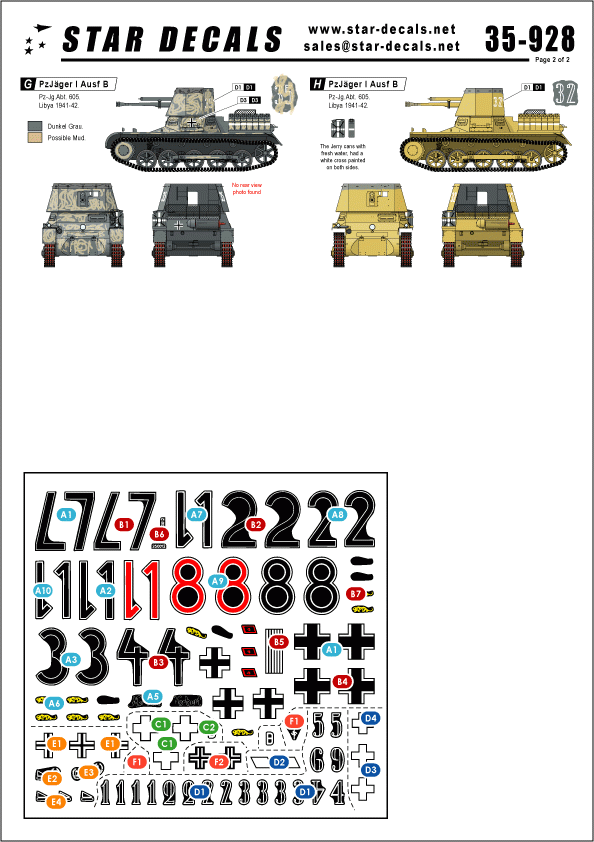 Star Decals 35-928 German Afrika Mix 4 1/35 – obrázek 2