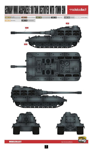 Modelcollect UA72116 Germany WWII Jagdpanzer E-100 Tank Destroyer with 170mm Gun 1/72 – image 3