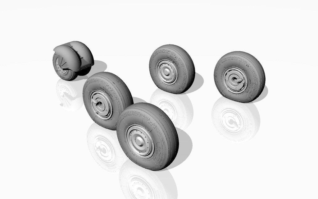 Armory Models AW48026 Mikoyan MiG-31 Foxhound wheels w/ weighted tires 1/48 – image 3