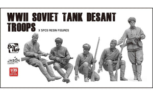 Border Model BR-004 Soviet WWII Tank Landing Troops (5 Resin Figures) 1/35