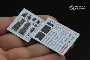 Quinta Studio QD48194 F-16С 3D-Printed &amp;amp; colored Interior on decal paper (for Kinetic kit) 1/48 – image 2