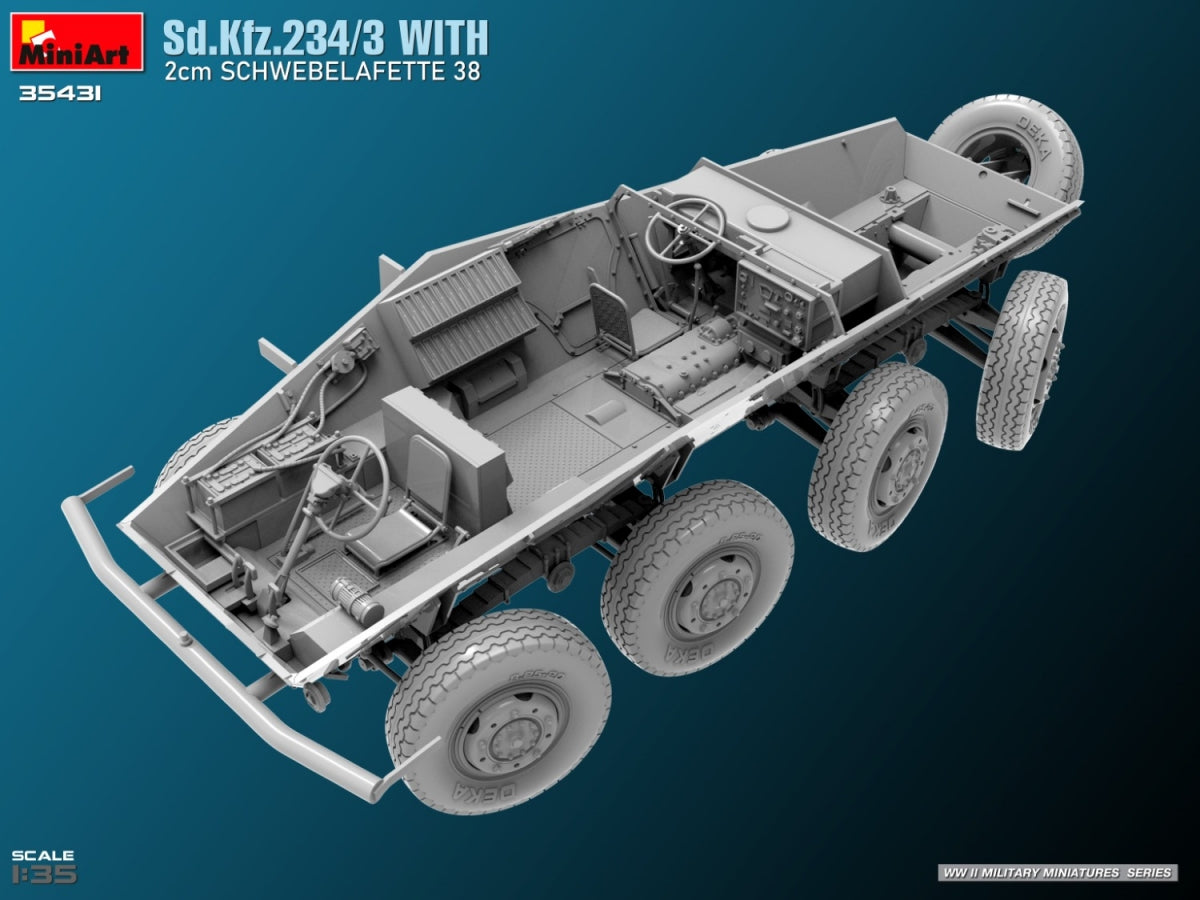 MiniArt 35431 Sd.Kfz.234/3 With 2cm Schwebelafette 38 1/35 – obrázek 9