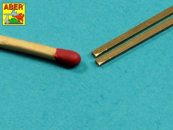 Aber KR15 KR-15 Square brass rods 1.5mm length 245mmx2 – Bild 4
