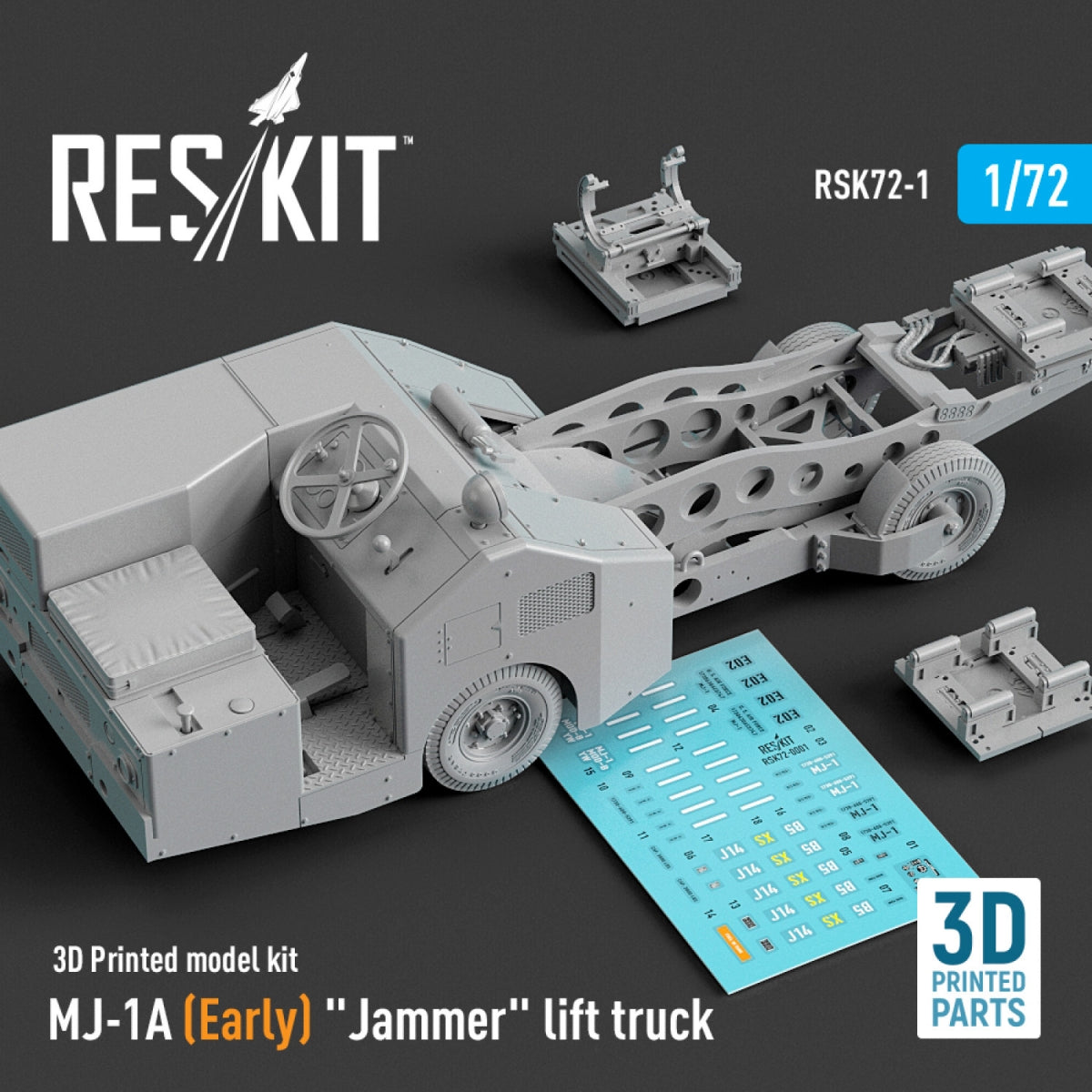 RESKIT RSK72-0001 MJ-1A (Early) "Jammer" lift truck (3D Printed model kit) 1/72