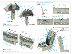 Quinta Studio QD48418 F-16D block 30 3D-Printed &amp;amp; colored Interior on decal paper (Kinetic 2022 tool) 1/48 – obrázek 2