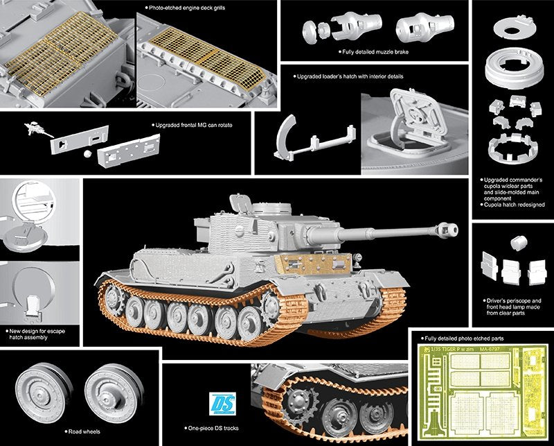 Dragon 6797 Sd.Kfz.181 Panzerkampfwagen VI(P) w/Zimmerit 1/35 – obrázek 2