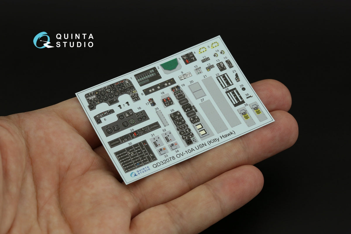 Quinta Studio QD32078 OV-10A (USN version) 3D-Printed &amp;amp; colored Interior on decal paper (KittyHawk) 1/32 – Bild 3