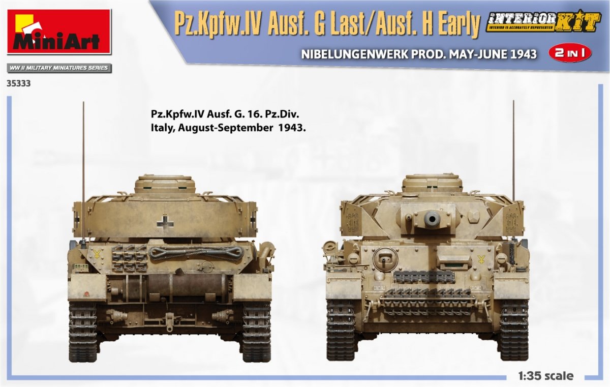 MiniArt 35333 Pz.Kpfw.IV Ausf. G Last/Ausf. H Early. NIBELUNGENWERK PRODUCED BY MAY-JUNE 1943. 2 IN 1 INTERIOR KIT 1/35 – image 11