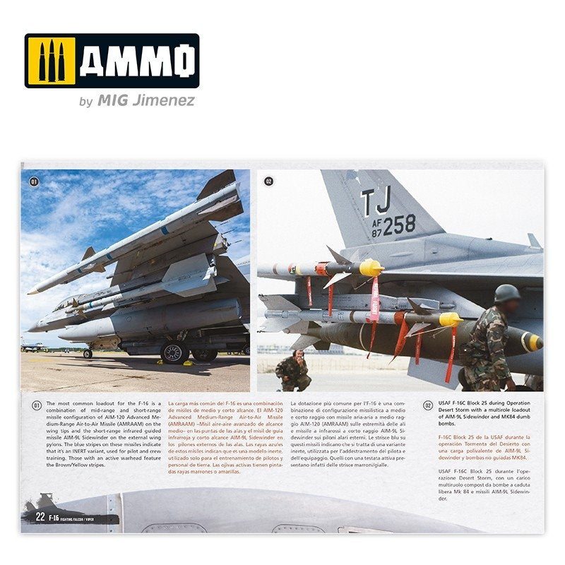 AMMO of Mig Jimenez 6029 F-16 Fighting Falcon / VIPER. Visual Modelers Guide Multilingual (Eng, Spa, Ita) – obrázek 2