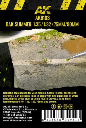 AK Interactive AK8163 OAK SUMMER LEAVES 75MM / 90MM 1/32 1/35 – obrázek 3