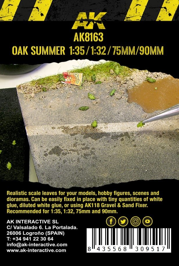 AK Interactive AK8163 OAK SUMMER LEAVES 75MM / 90MM 1/32 1/35 – obrázek 3