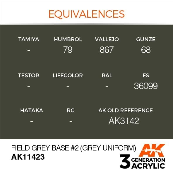 AK Interactive AK11423 Field Gray Base #2 (Grey Uniform) 17ml – Bild 3