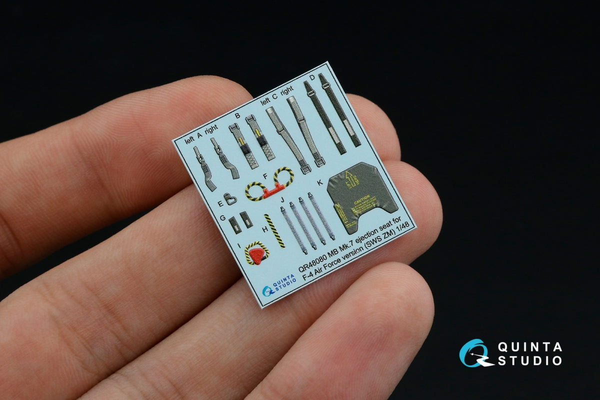Quinta Studio QD+48448 F-4G early 3D-Printed &amp;amp; colored Interior on decal paper (Zoukei Mura SWS) (with 3D-printed resin parts) 1/48 – image 6