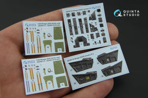 Quinta Studio QD48116 Mirage 2000D 3D-Printed &amp;amp; colored Interior on decal paper (for Kinetic kit) 1/48 – image 3