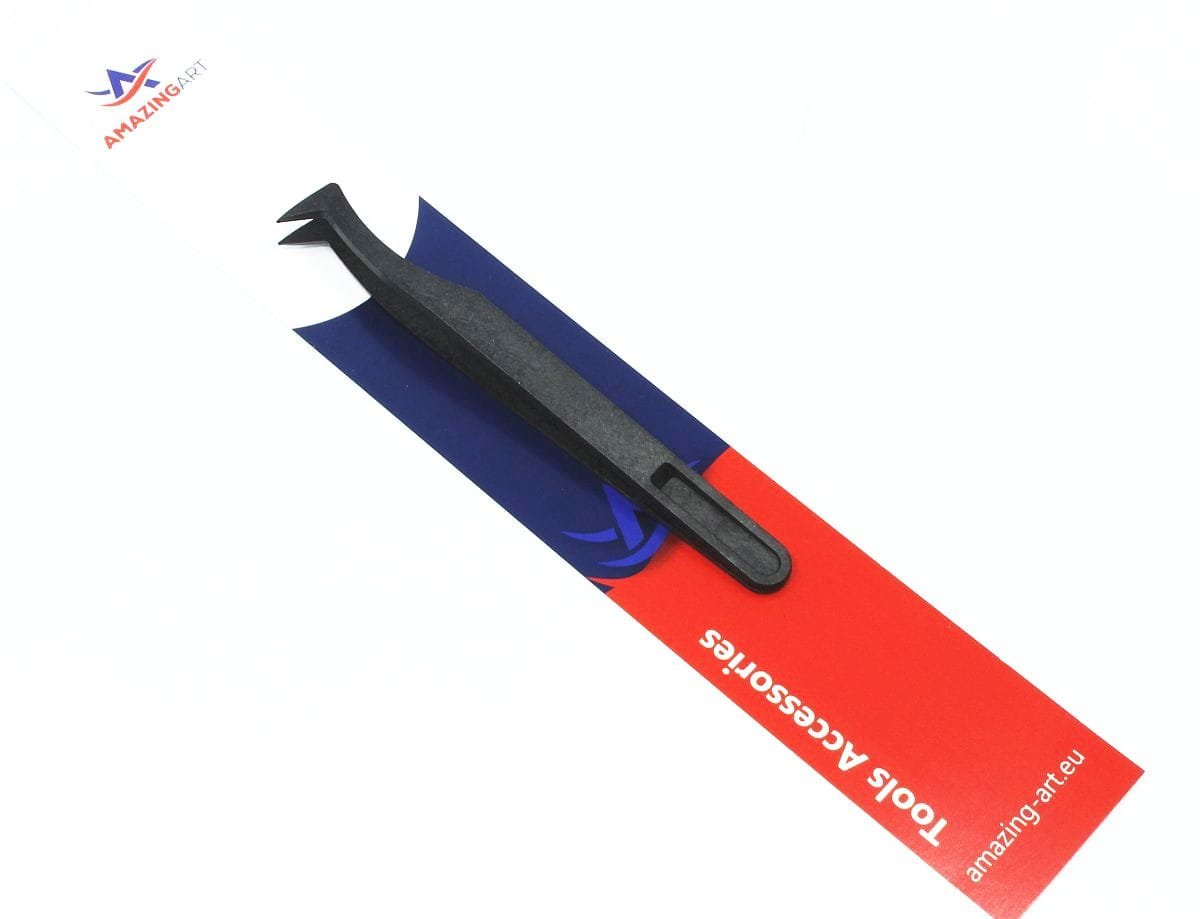 Amazing Art 19953 Precyzyjna pęseta plastikowa zakrzywiona długość 11cm – zdjęcie 2