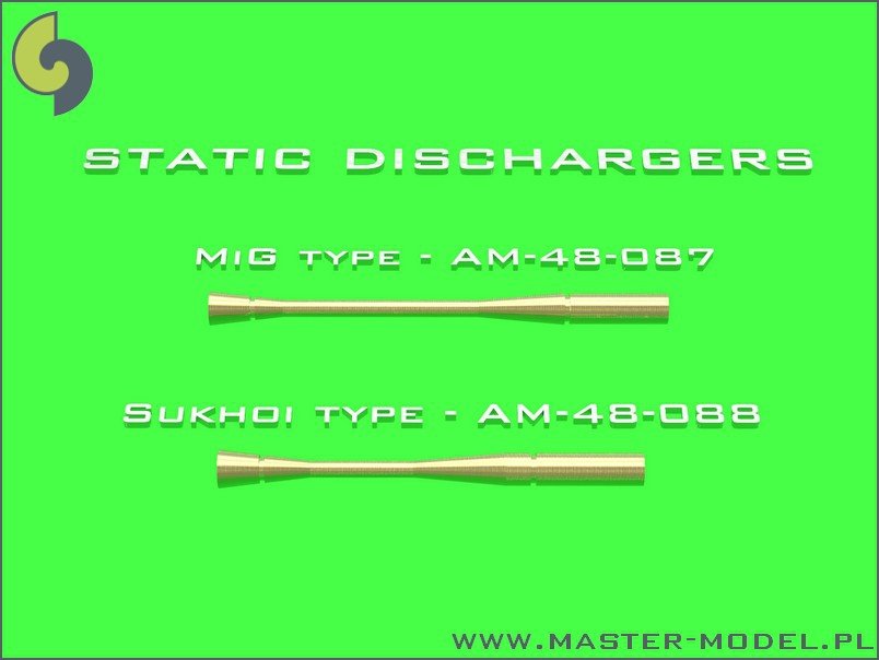 Master AM-48-087 Static dischargers - type used on MiG jets (14pcs) 1/48 – zdjęcie 3